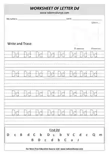 worksheet Dd